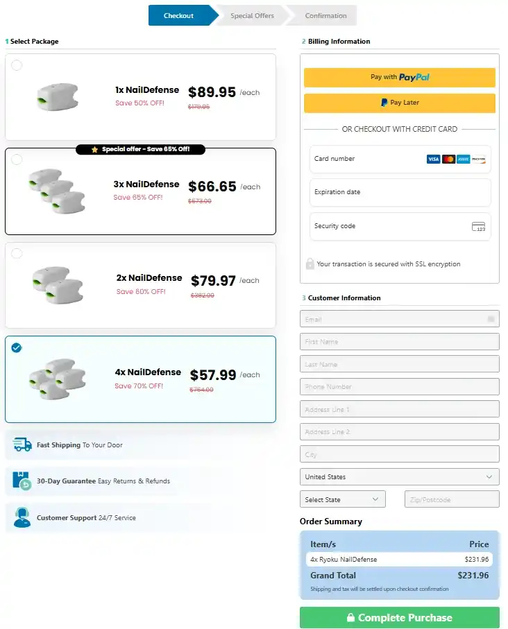 Ryoku NailDefense Ryoku NailDefense Order Page